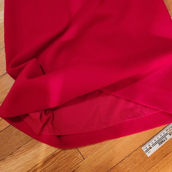 Kate Spade Deep Red "Mary" Sheath Dress with Peplum, Back Zip, Sz 6 - Picture 7 of 10